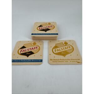 Beer Coasters Lot of 14 Vintage Falstaff New Clean Barware Cardboard Advertising